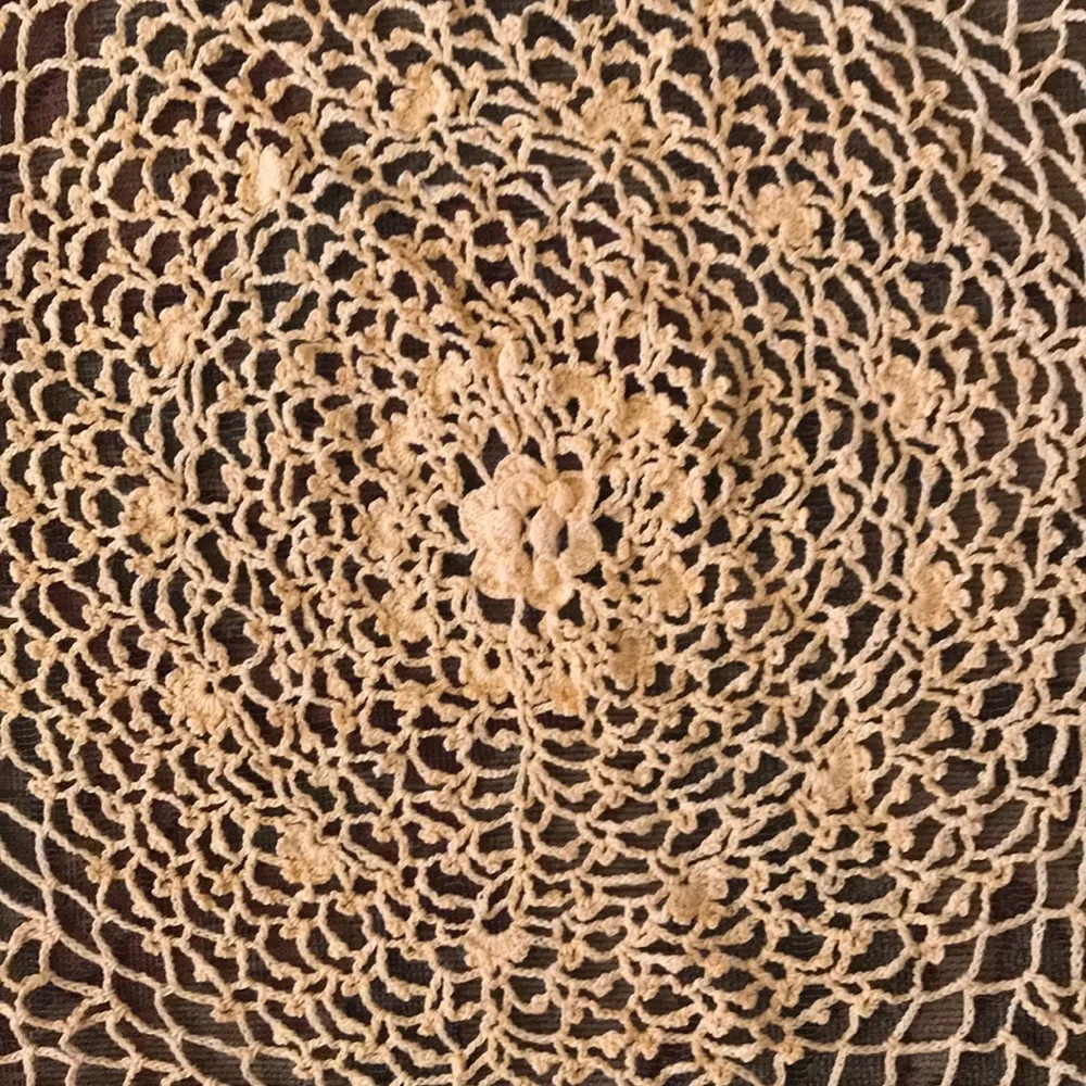 Vintage crochet round doily